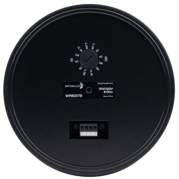 Main product image for Dayton Audio 8" Commercial Audio Pendant Speaker 70V/100V/8 Ohm Black WP80XTB310-096